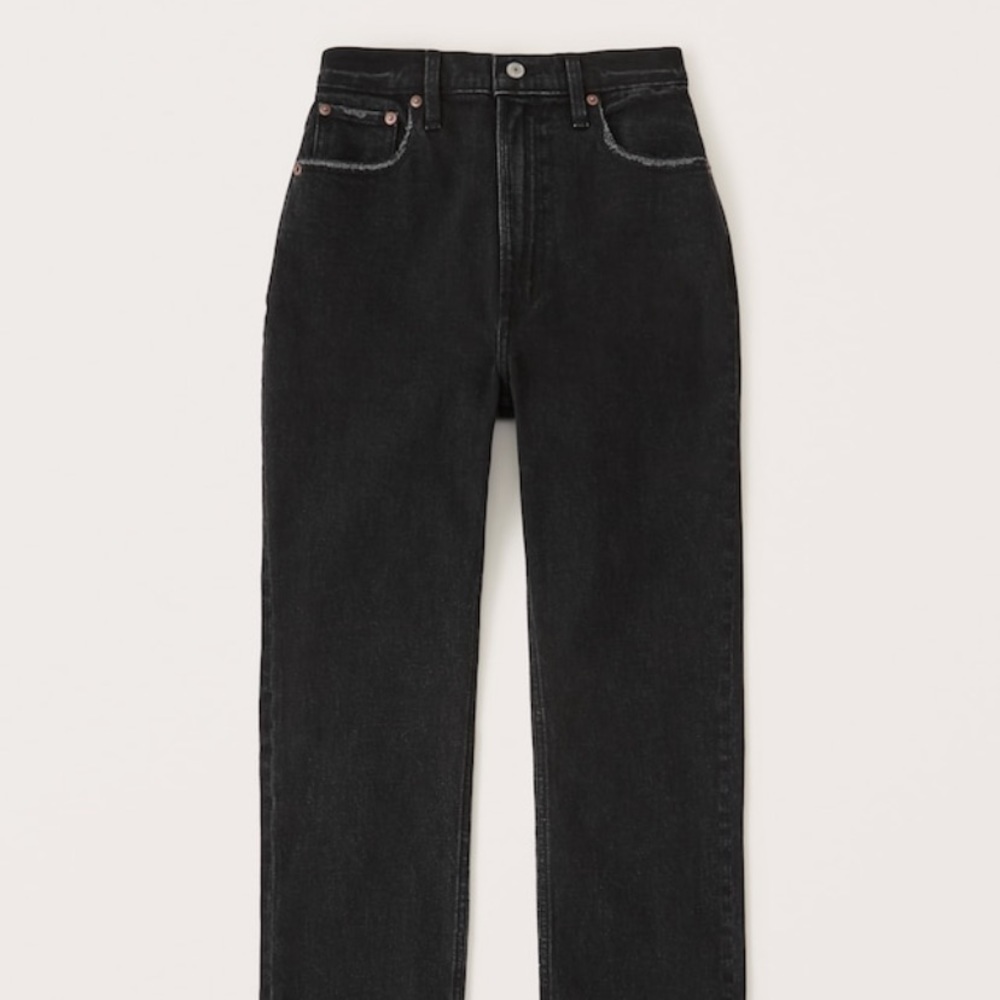Abercrombie curve love ultra high rise straight jeans